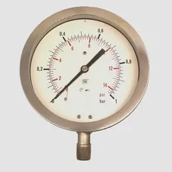 گیج فشار برند نووا فیما (NUOVA FIMA) 0-1 بار صفحه 16 سانتی متر