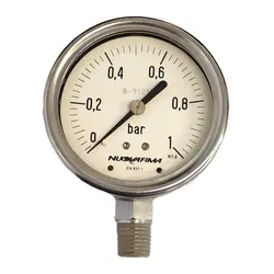 گیج فشار برند نووا فیما (NUOVA FIMA) 0-1 بار صفحه 6 سانتی متر