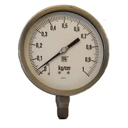 گیج فشار برند نووا فیما (NUOVA FIMA) 0-1 کیلوگرم بر سانتی متر مربع صفحه 16 سانتی متر