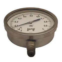 گیج فشار برند نووا فیما (NUOVA FIMA) 0-1 کیلوگرم بر سانتی متر مربع صفحه 16 سانتی متر