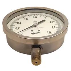 گیج فشار برند نووا فیما (NUOVA FIMA) 0-1.6 کیلوگرم بر سانتی متر مربع صفحه 16 سانتی متر