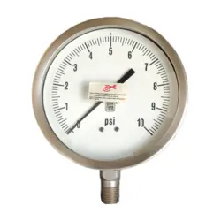 گیج فشار برند نووا فیما (NUOVA FIMA) 0-10 پی اس آی صفحه 16 سانتی متر