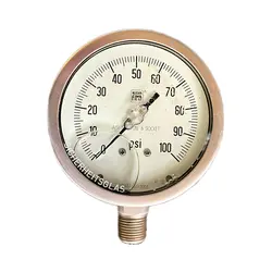 گیج فشار برند نووا فیما (NUOVA FIMA) 0-100 پی اس آی صفحه 10 سانتی متر (LF)