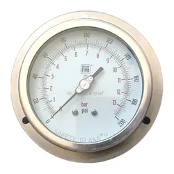 گیج فشار برند نووا فیما (NUOVA FIMA) 0-13 بار صفحه 10 سانتی متر (BACK CONNECTION)