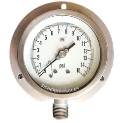 گیج فشار برند نووا فیما (NUOVA FIMA) 0-15 پی اس آی صفحه 10 سانتی متر