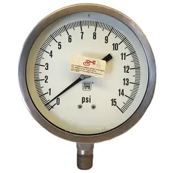 گیج فشار برند نووا فیما (NUOVA FIMA) 0-15 پی اس آی صفحه 16 سانتی متر