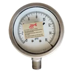 گیج فشار برند نووا فیما (NUOVA FIMA) 0-16 پی اس آی صفحه 10 سانتی متر