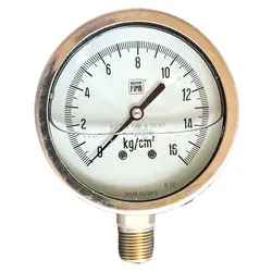 گیج فشار برند نووا فیما (NUOVA FIMA) 0-16 کیلوگرم بر سانتی متر مربع صفحه 10 سانتی متر