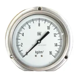 گیج فشار برند نووا فیما (NUOVA FIMA) 0-16 کیلوگرم بر سانتی متر مربع صفحه 16 سانتی متر (BACK CONNECTION)