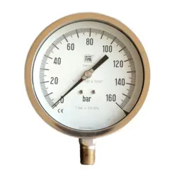 گیج فشار برند نووا فیما (NUOVA FIMA) 0-160 بار صفحه 16 سانتی متر
