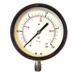 گیج فشار برند نووا فیما (NUOVA FIMA) 0-2.5 بار صفحه 16 سانتی متر