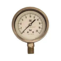 گیج فشار برند نووا فیما (NUOVA FIMA) 0-20 بار صفحه 10 سانتی متر