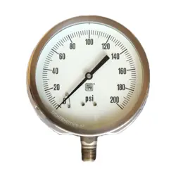 گیج فشار برند نووا فیما (NUOVA FIMA) 0-200 پی اس آی صفحه 16 سانتی متر