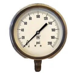 گیج فشار برند نووا فیما (NUOVA FIMA) 0-200 پی اس آی صفحه 16 سانتی متر