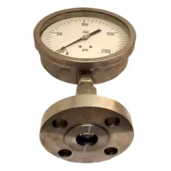 گیج فشار برند نووا فیما (NUOVA FIMA) 0-200 پی اس آی صفحه 16 سانتی متر (DIAPHRAGM)