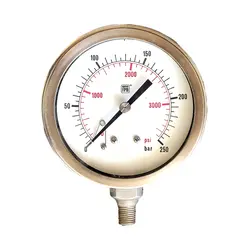 گیج فشار برند نووا فیما (NUOVA FIMA) 0-250 بار صفحه 10 سانتی متر