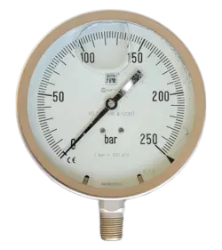 گیج فشار برند نووا فیما (NUOVA FIMA) 0-250 بار صفحه 16 سانتی متر