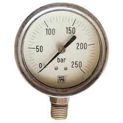 گیج فشار برند نووا فیما (NUOVA FIMA) 0-250 بار صفحه 6 سانتی متر