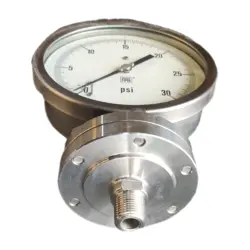 گیج فشار برند نووا فیما (NUOVA FIMA) 0-30 پی اس آی مربع صفحه 16 سانتی متر (DIAPHRAGM)