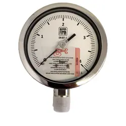 گیج فشار برند نووا فیما (NUOVA FIMA) 0-4 بار صفحه 10 سانتی متر