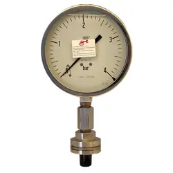 گیج فشار برند نووا فیما (NUOVA FIMA) 0-4 بار صفحه 16 سانتی متر (DIAPHRAGM)