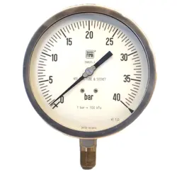 گیج فشار برند نووا فیما (NUOVA FIMA) 0-40 بار صفحه 16 سانتی متر