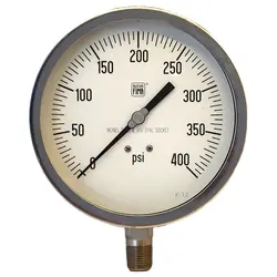گیج فشار برند نووا فیما (NUOVA FIMA) 0-400 پی اس آی صفحه 16 سانتی متر (MONEL)