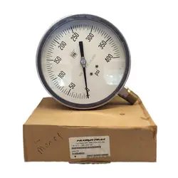 گیج فشار برند نووا فیما (NUOVA FIMA) 0-400 پی اس آی صفحه 16 سانتی متر (MONEL)
