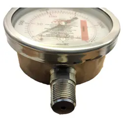 گیج فشار برند نووا فیما (NUOVA FIMA) 0-400 میلی بار صفحه 10 سانتی متر