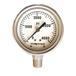 گیج فشار برند نووا فیما (NUOVA FIMA) 0-4000 پی اس آی صفحه 6 سانتی متر