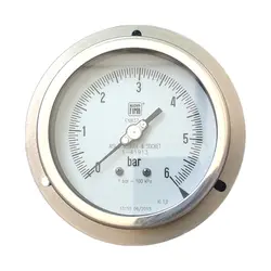 گیج فشار برند نووا فیما (NUOVA FIMA) 0-6 بار صفحه 10 سانتی متر (BACK CONNECTION)