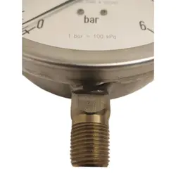 گیج فشار برند نووا فیما (NUOVA FIMA) 0-6 بار صفحه 16 سانتی متر