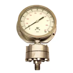 گیج فشار برند نووا فیما (NUOVA FIMA) 0-60 بار صفحه 16 سانتی متر (DIAPHRAGM)