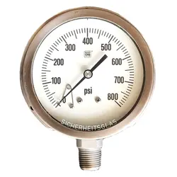 گیج فشار برند نووا فیما (NUOVA FIMA) 0-800 پی اس آی صفحه 10 سانتی متر