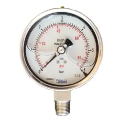 گیج فشار طرح ویکا (WIKA) مدل 232.50.100 (6 بار)