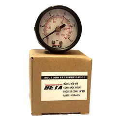 گیج فشار برند بتا (Beta) 0-10 بار صفحه 4 سانتی متر