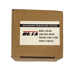 گیج فشار برند بتا (Beta) 0-10 بار صفحه 4 سانتی متر