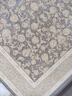 فرش افشان بنفشه زمینه نقره ای