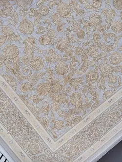 فرش افشان بنفشه زمینه صدفی