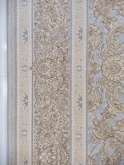 فرش افشان بنفشه زمینه صدفی