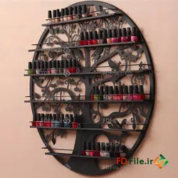 طرح برش لیزر استند لوازم آرایشی طرح درخت - دانلود فایل برش لیزری