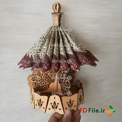 طرح برش لیزر جای دستمال کاغذی دیواری - دانلود فایل برش لیزری