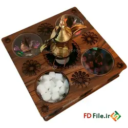 طرح برش لیزر جعبه پذیرایی ویژه - دانلود فایل برش لیزری