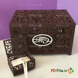 طرح برش لیزر جعبه محصول لاکچری - دانلود فایل برش لیزری