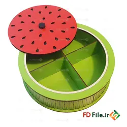 طرح لیزر جعبه پذیرایی فانتزی - دانلود فایل برش لیزری