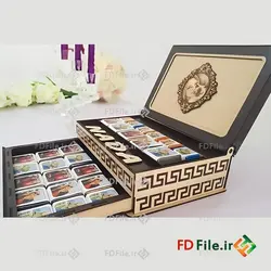 طرح لیزر جعبه کشویی فانتزی - دانلود فایل برش لیزری