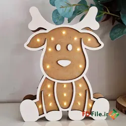 طرح برش لیزر شبخواب گوزن - دانلود فایل برش لیزری