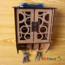 طرح برش لیزر جاکلیدی بازشو - دانلود فایل برش لیزری