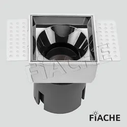 چراغ مربع SWB0001-04 توکار بدون قالب زاویه دار فیاچه