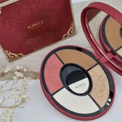 پالت صورت برنزر، هایلایتر، رژگونه و پودر فیکس کننده کیکو میلانو A Holiday Fable Dreams Come True Kiko Milano